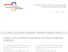 Tablet Screenshot of diabeteszentrum-hh-nordost.de